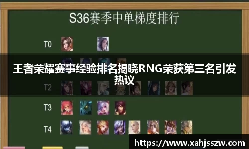 王者荣耀赛事经验排名揭晓RNG荣获第三名引发热议
